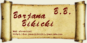Borjana Bikicki vizit kartica